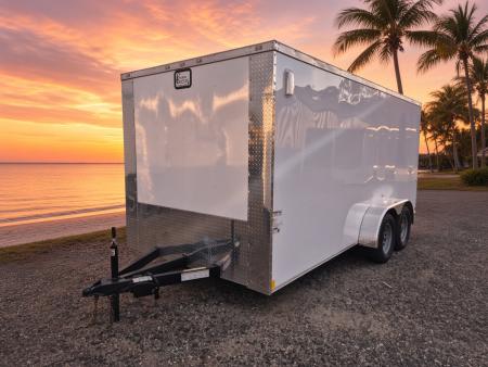 New 2026 Cargo Craft 7x16 Tandem Axle Enclosed Trailer – 7K GVWR | Flat Nose | Barn Doors I Triple Tongue Cargo / Enclosed Trailer