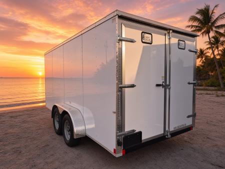 New 2026 Cargo Craft 7x16 Tandem Axle Enclosed Trailer – 7K GVWR | Flat Nose | Barn Doors I Triple Tongue Cargo / Enclosed Trailer