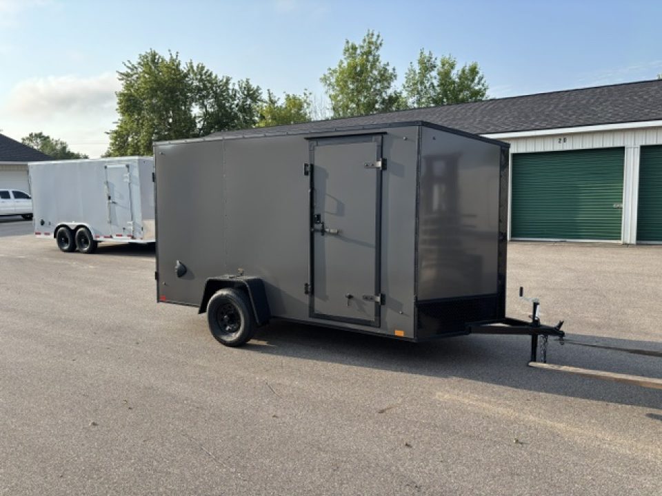 New 2027 Discovery Trailers 6x12 V-Nose Ramp Door Enclosed Trailer