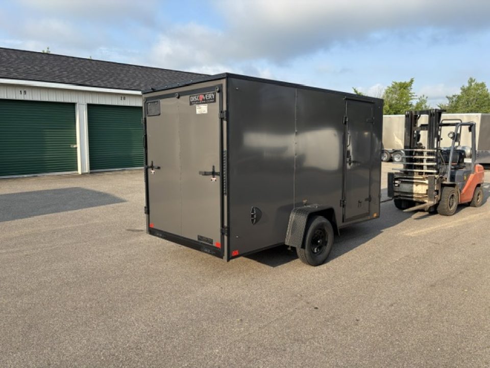 New 2027 Discovery Trailers 6x12 V-Nose Ramp Door Enclosed Trailer