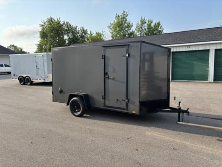 New 2027 Discovery Trailers 6x12 V-Nose Ramp Door Enclosed Trailer