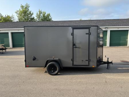 New 2027 Discovery Trailers 6x12 V-Nose Ramp Door Enclosed Trailer