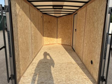 New 2027 Discovery Trailers 6x12 V-Nose Ramp Door Enclosed Trailer