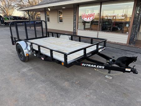 New 2026 PJ 77 x12' Single Axle Utility Trailer - U7