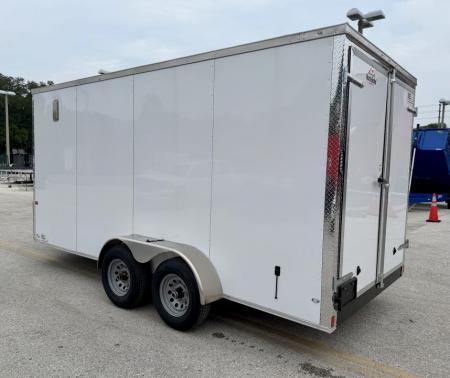 New 2027 Rock Solid Cargo 7X16 10K Double Rear Doors Cargo/Enclosed Trailer