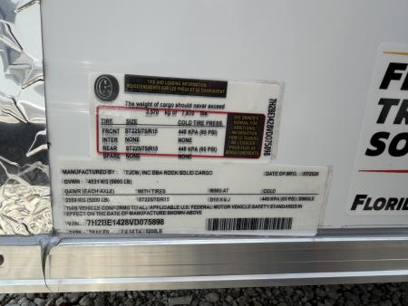 New 2027 Rock Solid Cargo 7X14 10K Double Rear Door Cargo/Enclosed Trailer