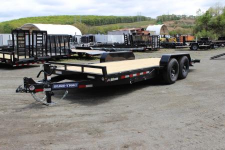 New 2026 Sure-Trac 7x20 14K Tilt Bed Equipment Trailer + Hold Valve