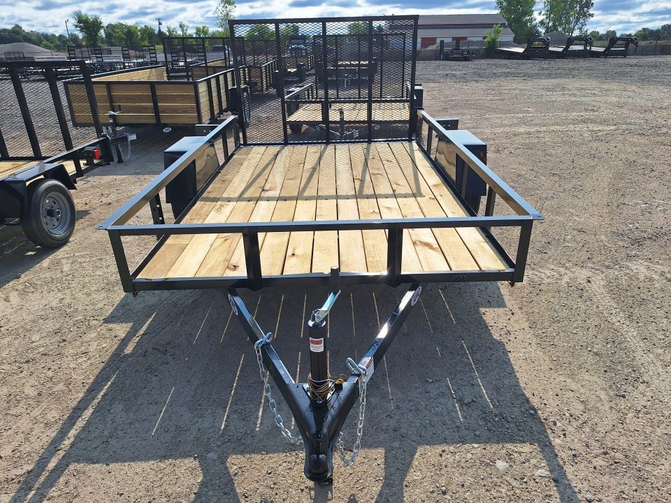 New 2027 AMO 76x10 Lowside Landscape Trailer W/ Led Lights & Spring Assist Gate