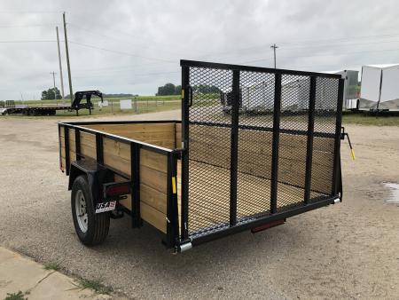 New 2027 AMO 6.4X10 W/ LED LIGHTS AND SPRING ASSIST GATE Landscape Trailer