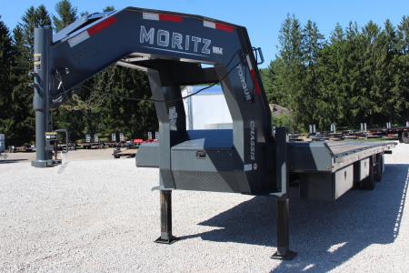 Used 2024 Moritz FDGH Hydraulic Tail 30' GOOSENECK Deckover Flatbed Trailer- 25900# GVW