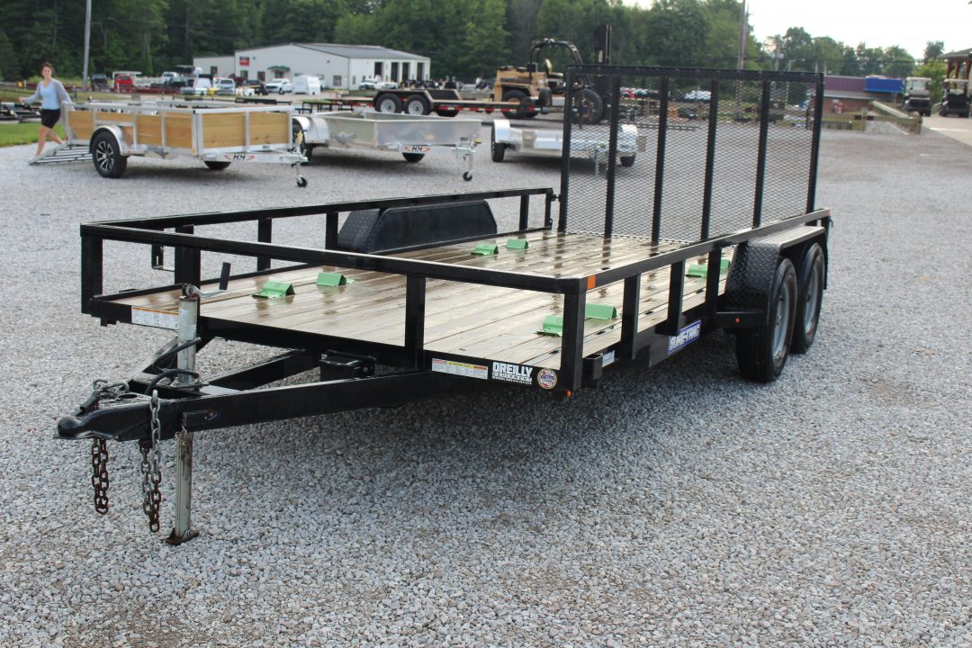 Used 2023 Sure-Trac 7' x 16' Tandem Axle Tube Top Utility Trailer - 7000# GVW
