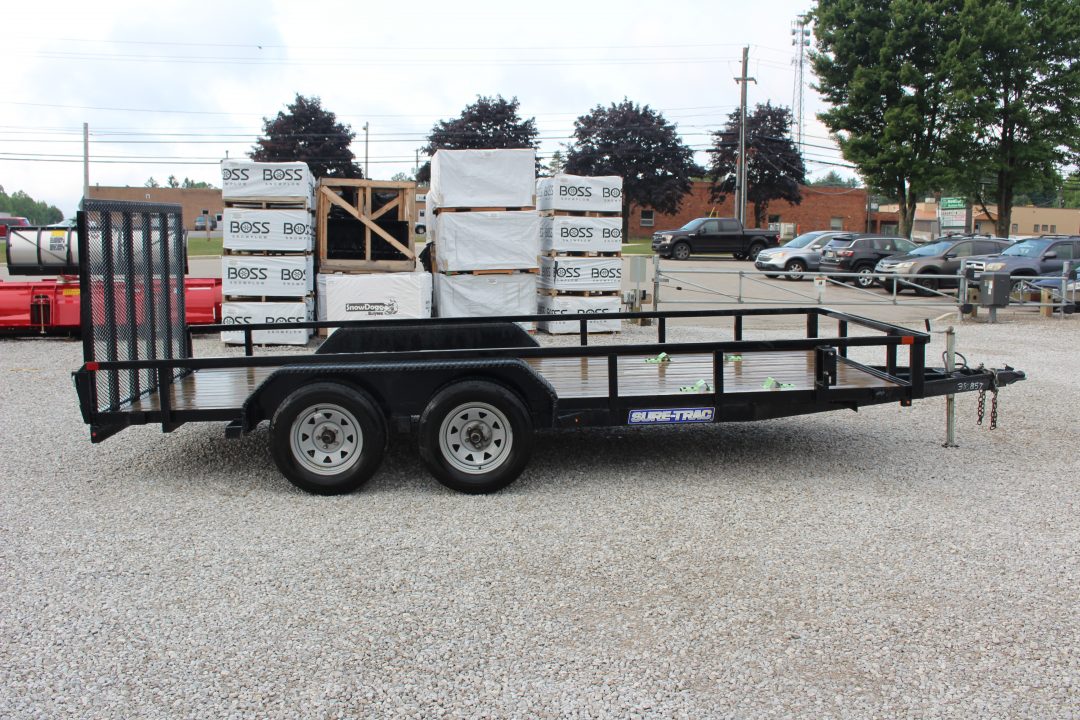 Used 2023 Sure-Trac 7' x 16' Tandem Axle Tube Top Utility Trailer - 7000# GVW