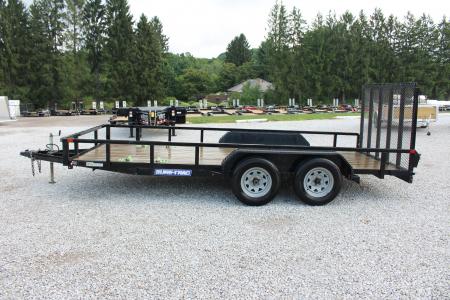 Used 2023 Sure-Trac 7' x 16' Tandem Axle Tube Top Utility Trailer - 7000# GVW