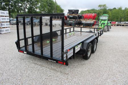 Used 2023 Sure-Trac 7' x 16' Tandem Axle Tube Top Utility Trailer - 7000# GVW