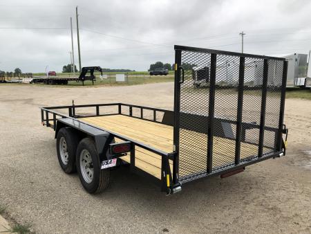 New 2027 AMO 14' W/ LED LIGHTS AND SPRING ASSIST Landscape Trailer