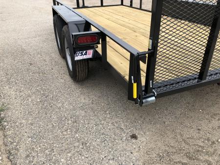 New 2027 AMO 14' W/ LED LIGHTS AND SPRING ASSIST Landscape Trailer