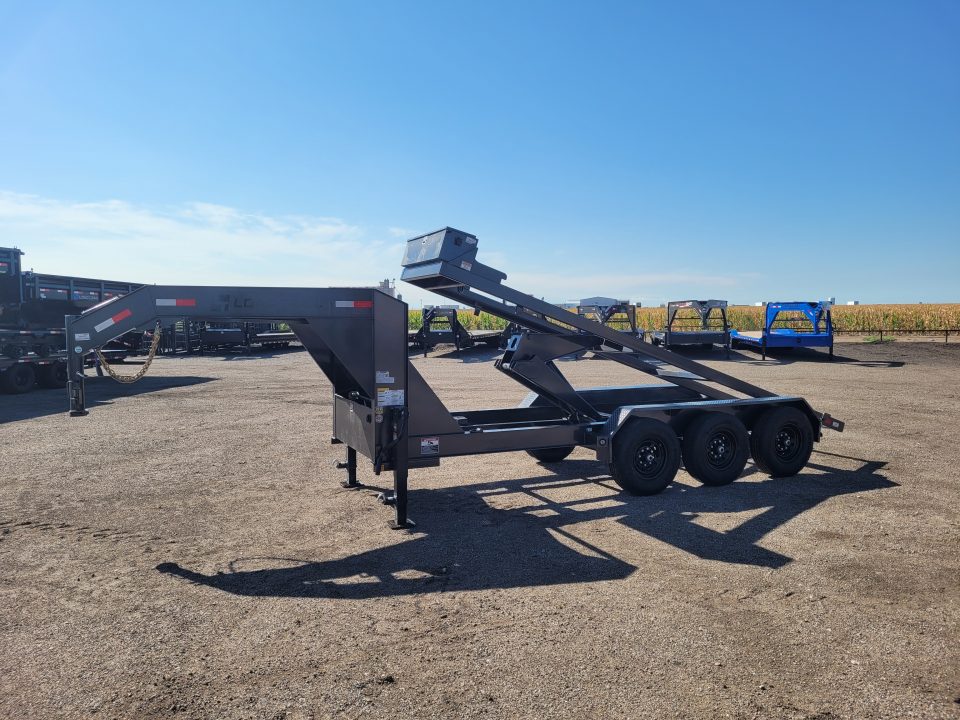New 2027 Load Trail 83"x16' Triple Axle Gooseneck Rolloff Trailer W/2 Bins