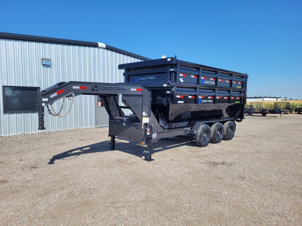 New 2027 Load Trail 83"x16' Triple Axle Gooseneck Rolloff Trailer W/2 Bins