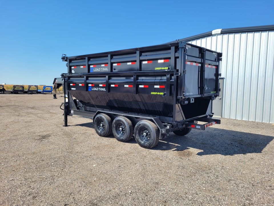 New 2027 Load Trail 83"x16' Triple Axle Gooseneck Rolloff Trailer W/2 Bins