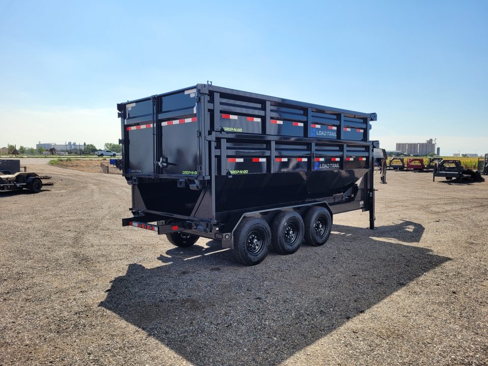 New 2027 Load Trail 83"x16' Triple Axle Gooseneck Rolloff Trailer W/2 Bins