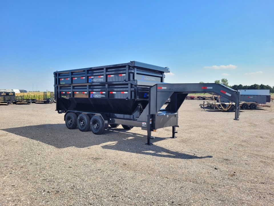 New 2027 Load Trail 83"x16' Triple Axle Gooseneck Rolloff Trailer W/2 Bins