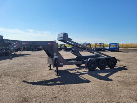 New 2027 Load Trail 83"x16' Triple Axle Gooseneck Rolloff Trailer W/2 Bins