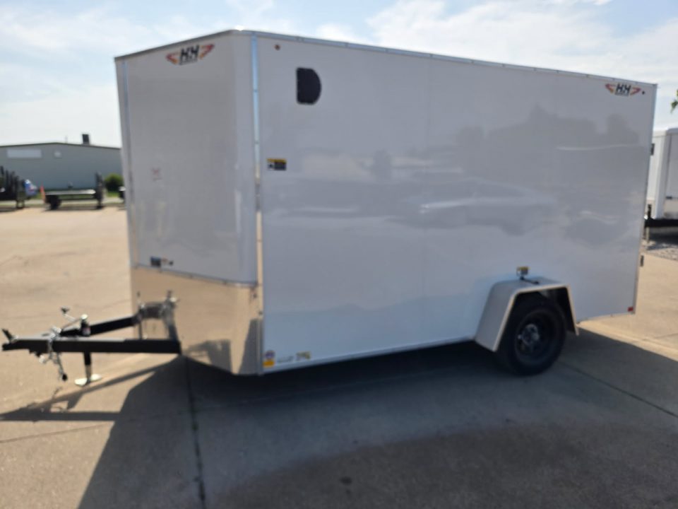 New 2027 H&H Trailers 7x12 HH Series Flat Top V-Nose 3K Idler Cargo / Enclosed Trailer