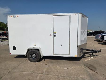 New 2027 H&H Trailers 7x12 HH Series Flat Top V-Nose 3K Idler Cargo / Enclosed Trailer