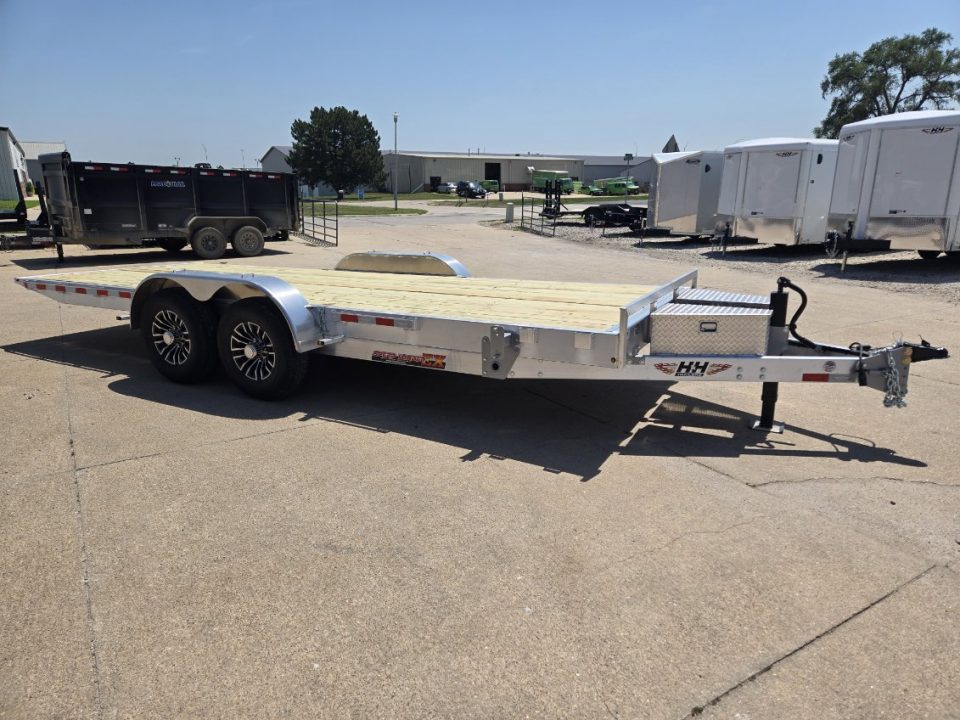 New 2027 H&H Trailers 82x20 Aluminum Electric Tilt Speed Loader Car Hauler 14K Equipment Trailer