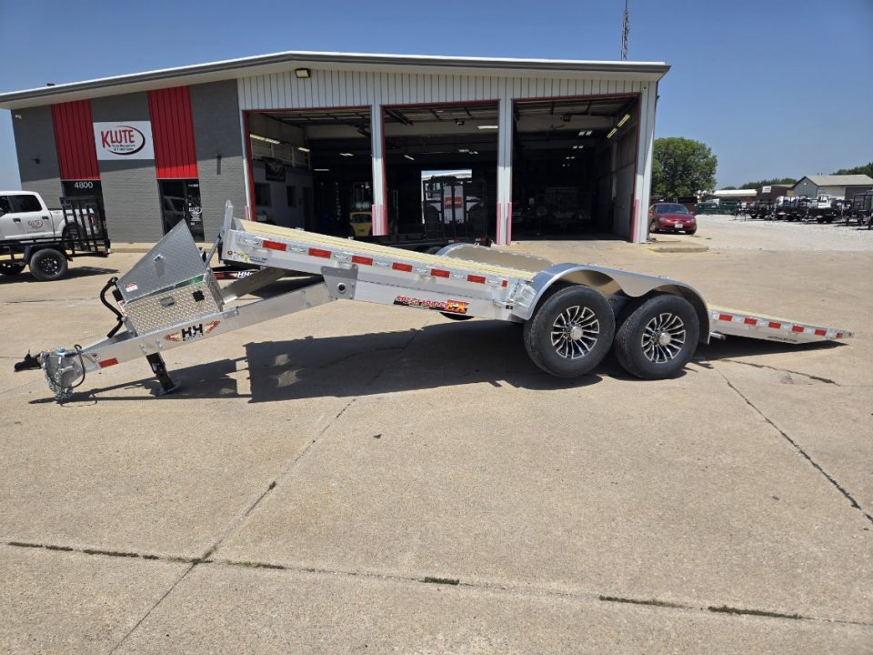 New 2027 H&H Trailers 82x20 Aluminum Electric Tilt Speed Loader Car Hauler 14K Equipment Trailer