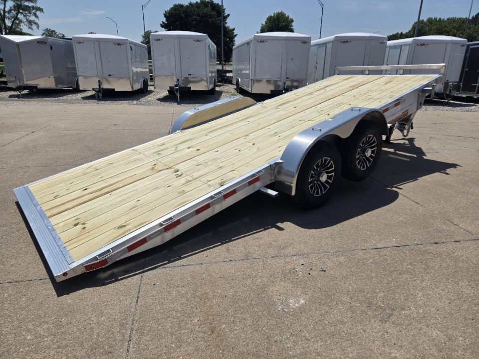 New 2027 H&H Trailers 82x20 Aluminum Electric Tilt Speed Loader Car Hauler 14K Equipment Trailer