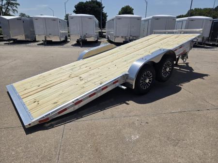 New 2027 H&H Trailers 82x20 Aluminum Electric Tilt Speed Loader Car Hauler 14K Equipment Trailer