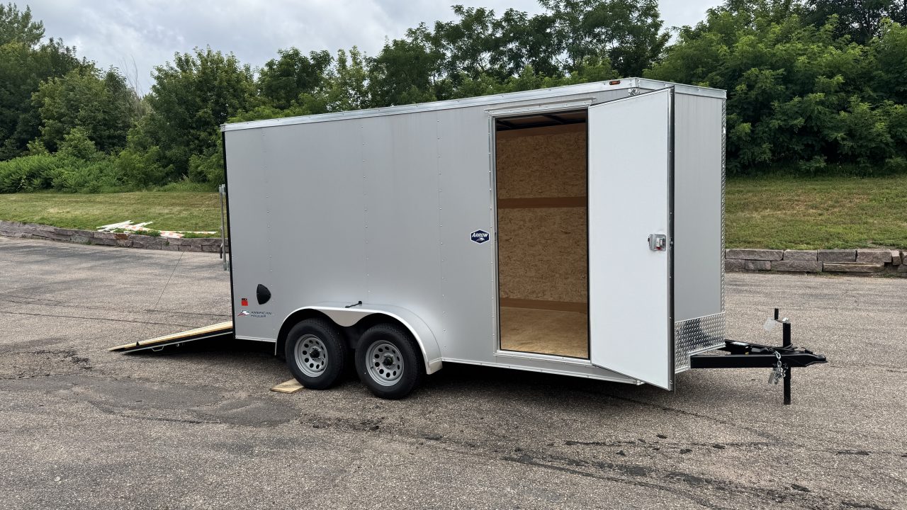 New American Hauler 7x14 Tandem Enclosed Cargo Trailer - Rear Ramp Door!