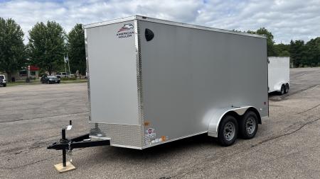 New American Hauler 7x14 Tandem Enclosed Cargo Trailer - Rear Ramp Door!