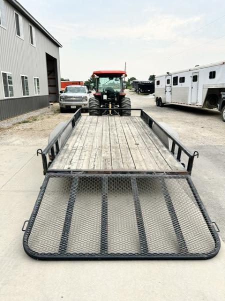Used 2010 PJ Trailers 83"X16' TANDEM AXLE W GATE & ATV SIDE RAMPS Utility Trailer