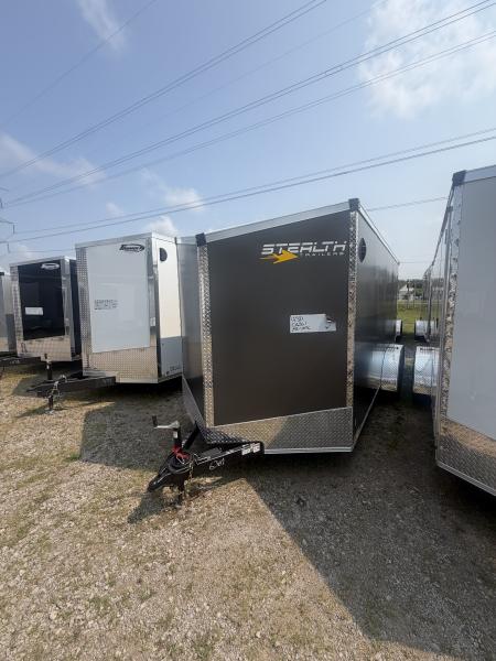 New 2026 Stealth 7 X 16 Cargo / Enclosed Trailer with Double Door and 6ft 6in interior Height Screwless - Light Lid Roof