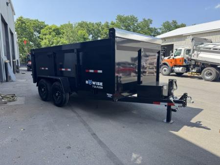 New 2027 BWISE DT714LP-LE-14 7X14 TA Dump Trailer *44'' SIDES *TARP KIT