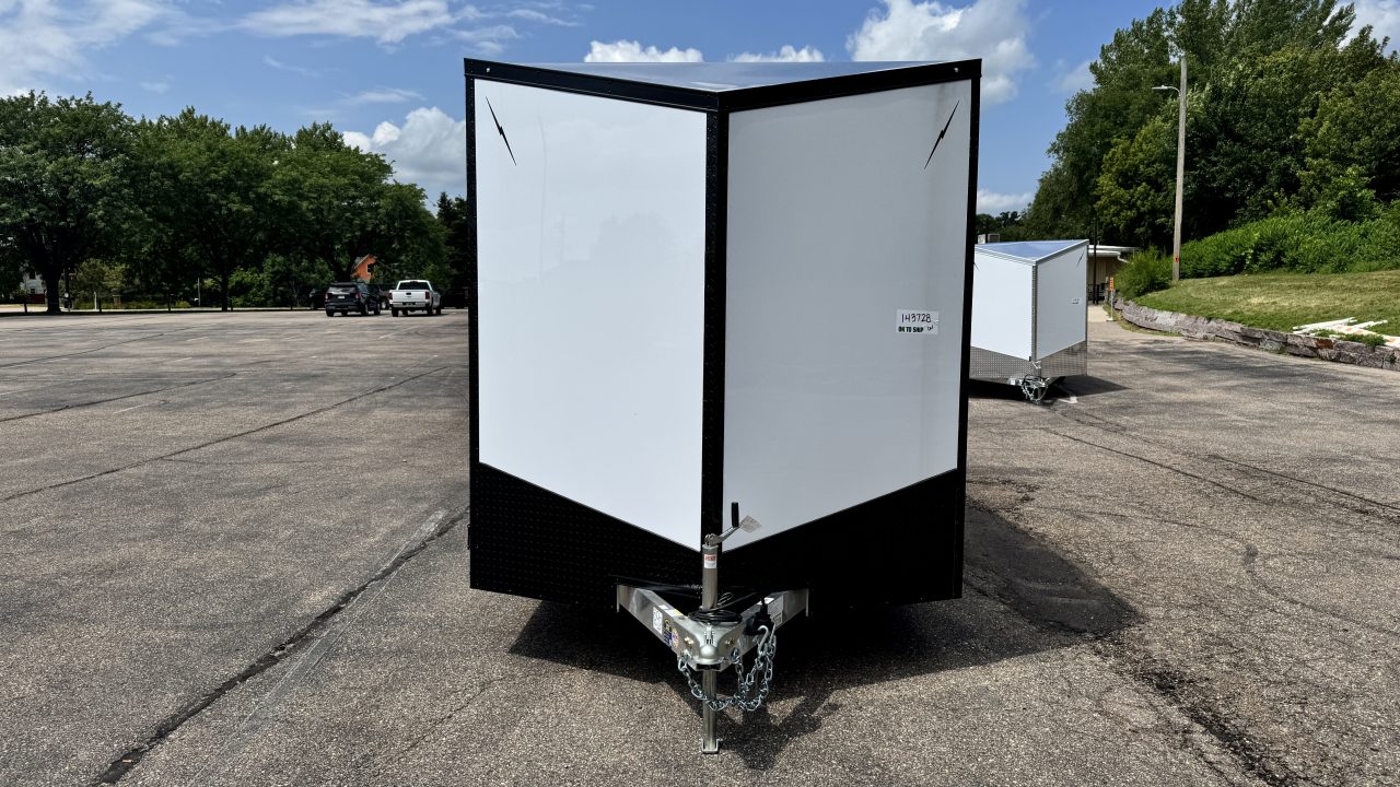 New Lightning 7.5x14 Aluminum Enclosed Trailer - Rear ramp door!