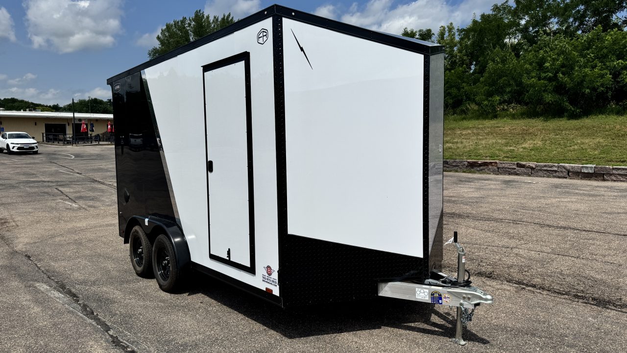 New Lightning 7.5x14 Aluminum Enclosed Trailer - Rear ramp door!