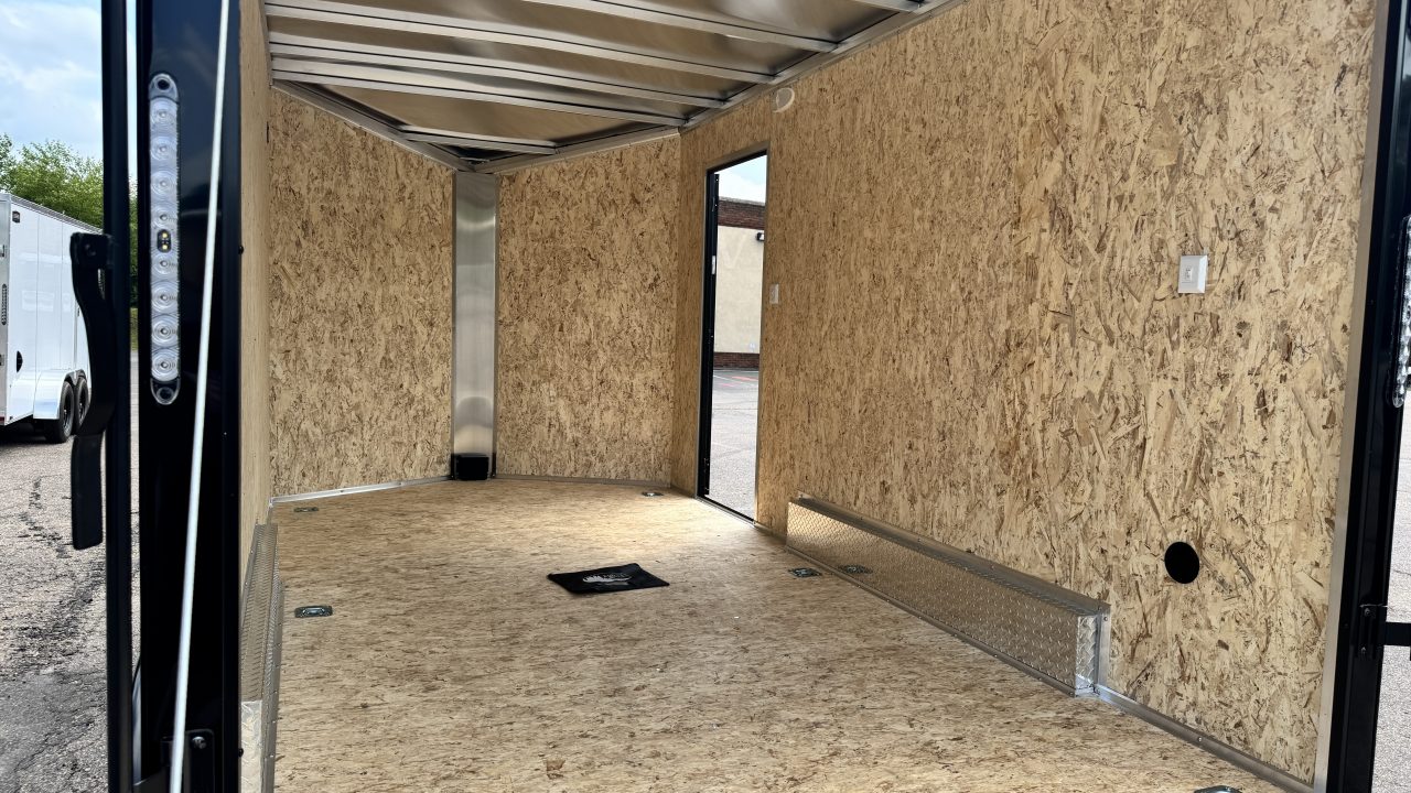 New Lightning 7.5x14 Aluminum Enclosed Trailer - Rear ramp door!