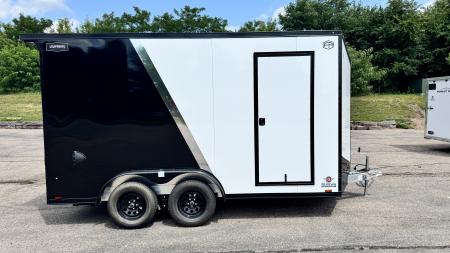 New Lightning 7.5x14 Aluminum Enclosed Trailer - Rear ramp door!