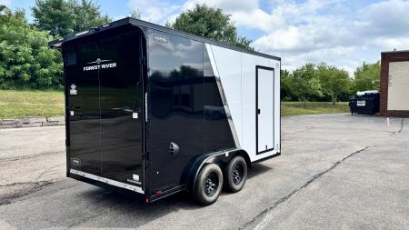 New Lightning 7.5x14 Aluminum Enclosed Trailer - Rear ramp door!