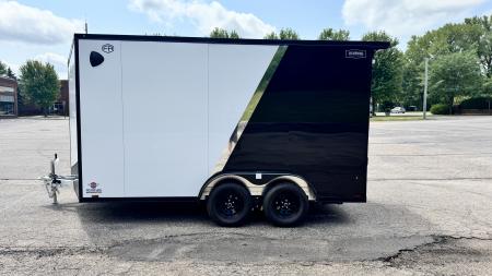New Lightning 7.5x14 Aluminum Enclosed Trailer - Rear ramp door!