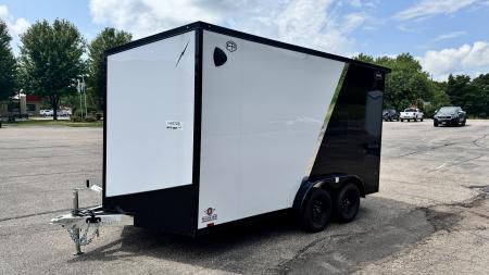 New Lightning 7.5x14 Aluminum Enclosed Trailer - Rear ramp door!