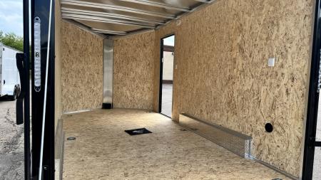 New Lightning 7.5x14 Aluminum Enclosed Trailer - Rear ramp door!