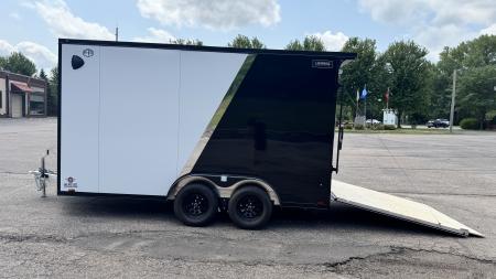 New Lightning 7.5x14 Aluminum Enclosed Trailer - Rear ramp door!