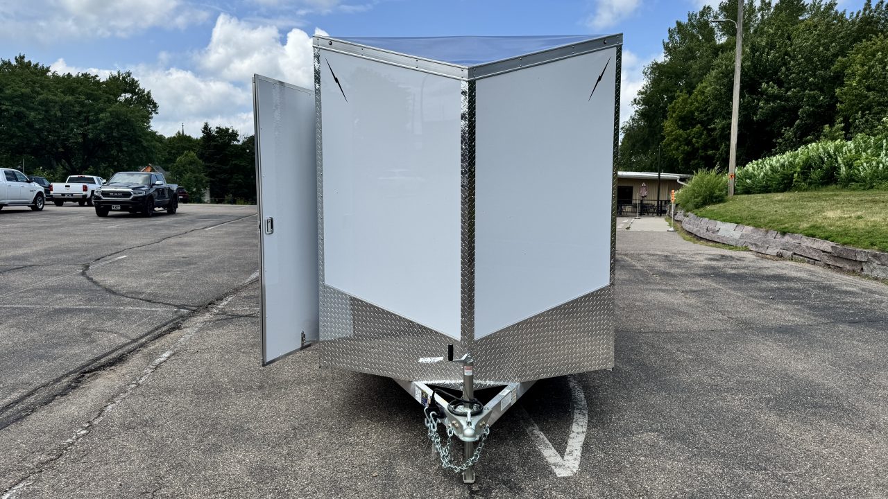 New Lightning 7x14 Aluminum Enclosed Trailer - Ramp Door!