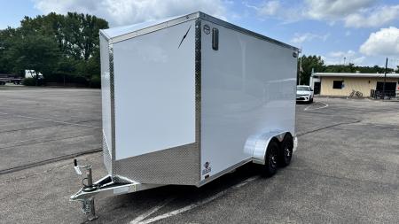 New Lightning 7x14 Aluminum Enclosed Trailer - Ramp Door!