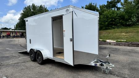 New Lightning 7x14 Aluminum Enclosed Trailer - Ramp Door!