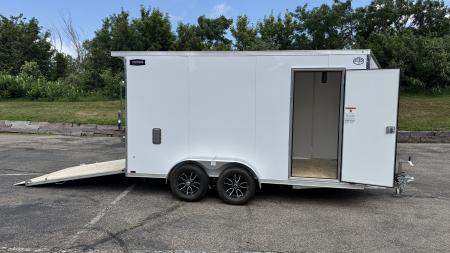 New Lightning 7x14 Aluminum Enclosed Trailer - Ramp Door!